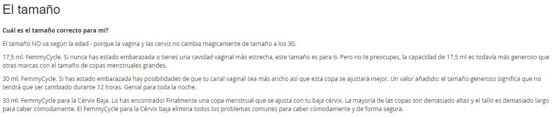 Tallas Femmycycle